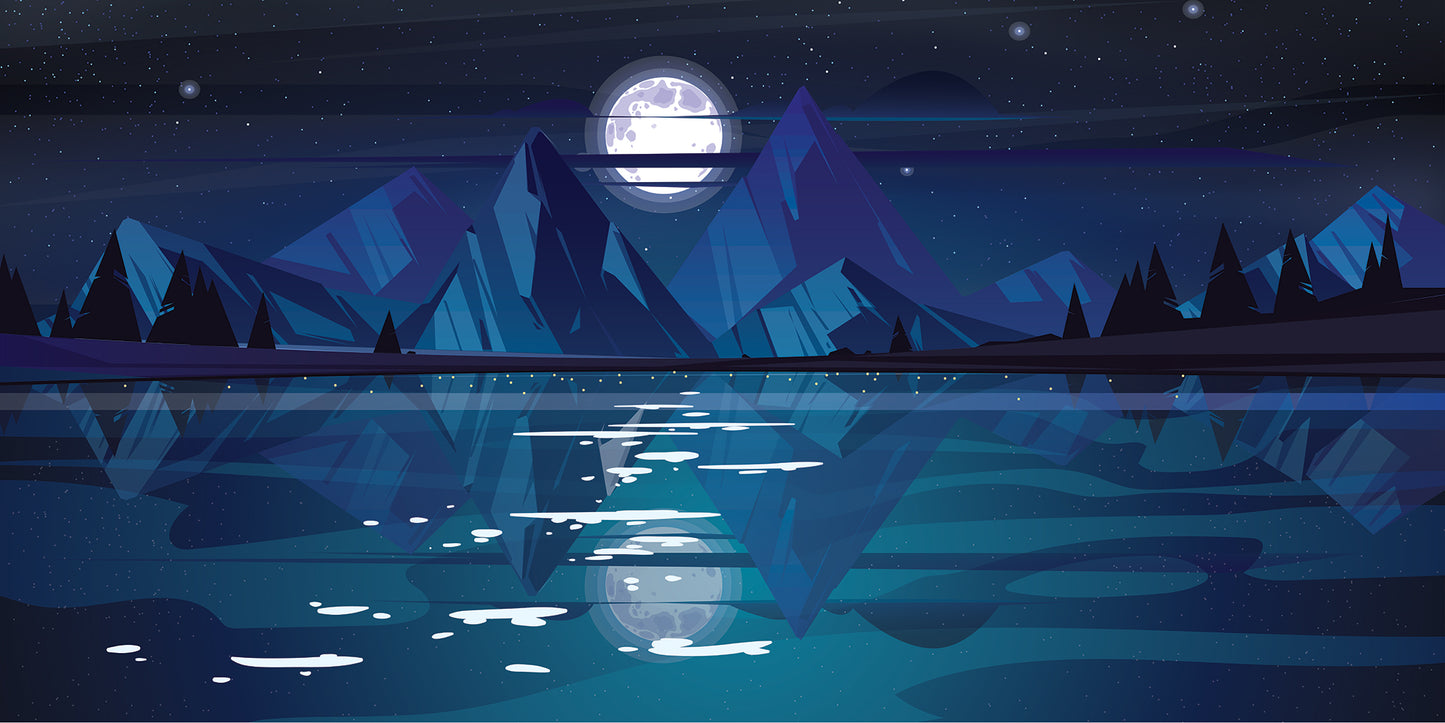 Illustrated nightscape