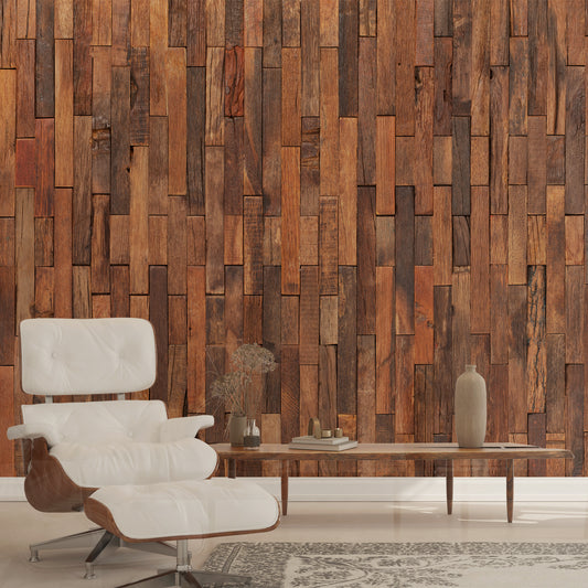 Reclaimed wood wall