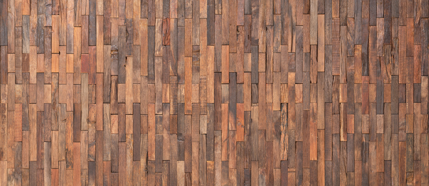 Reclaimed wood wall